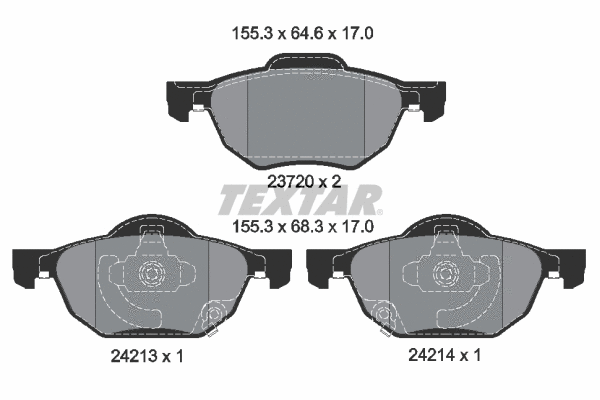 Brake Pad Set, disc brake (2372001)