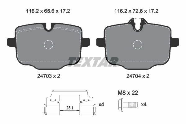 Brake Pad Set, disc brake (2470303)