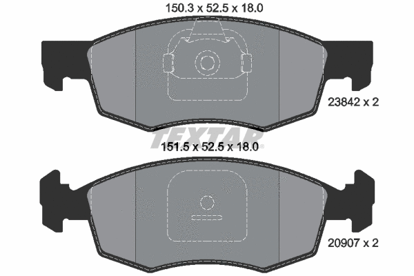 Brake Pad Set, disc brake (2384201)