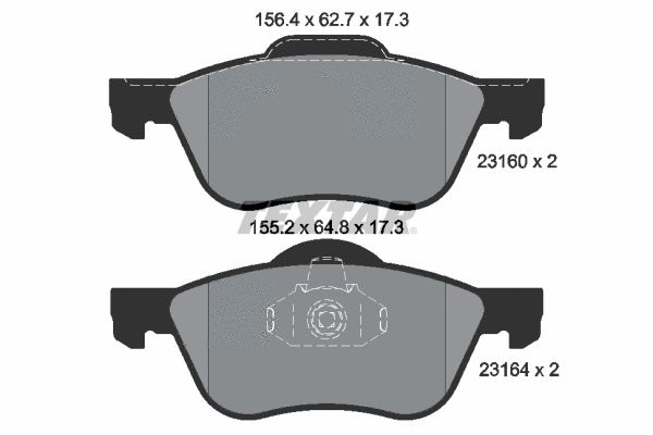 Brake Pad Set, disc brake (2316001)