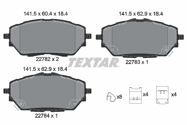 Brake Pad Set, disc brake (2278201)