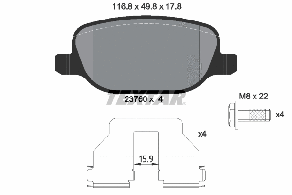 Brake Pad Set, disc brake (2376001)