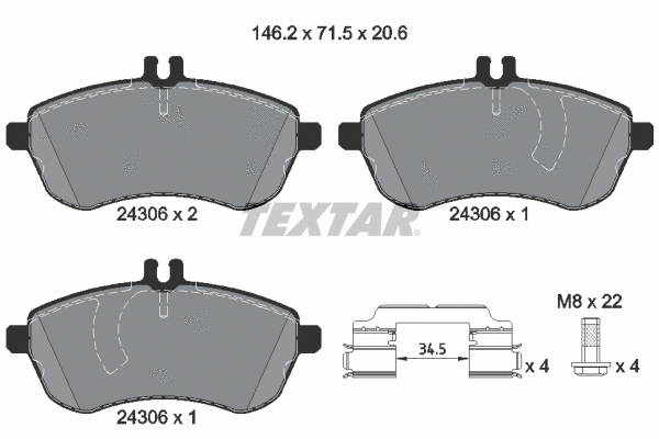 Brake Pad Set, disc brake (2430601)
