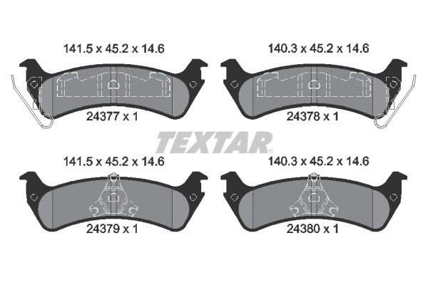 Brake Pad Set, disc brake (2437701)