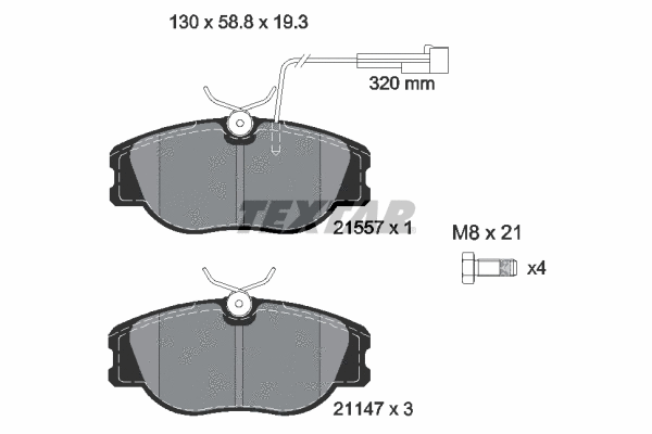 Brake Pad Set, disc brake (2155704)