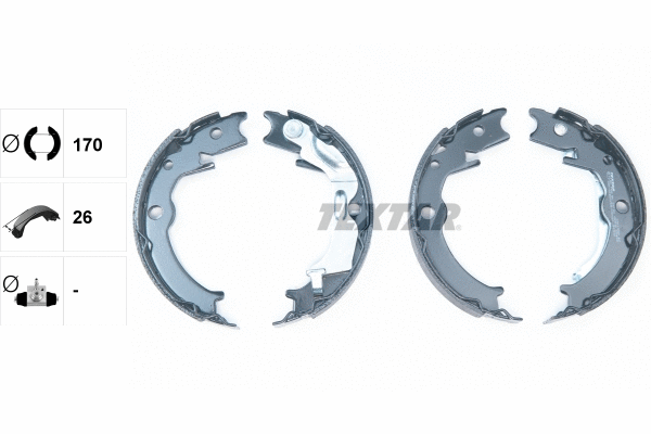Brake Shoe Set, parking brake (91071000)