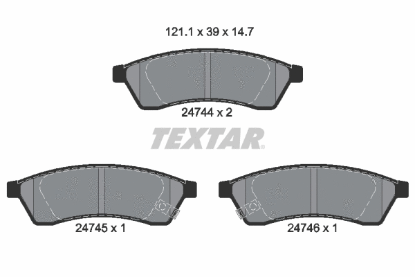 Brake Pad Set, disc brake (2474401)