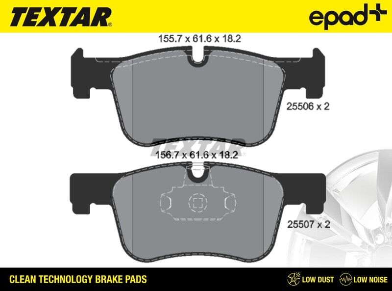 Brake Pad Set, disc brake (2550601CP)