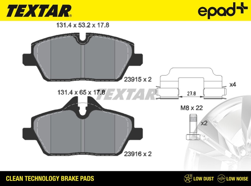 Brake Pad Set, disc brake (2391503CP)