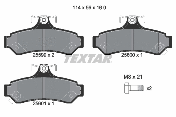 Brake Pad Set, disc brake (2559901)
