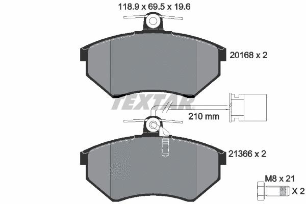Brake Pad Set, disc brake (2016805)