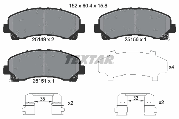 Brake Pad Set, disc brake (2514901)