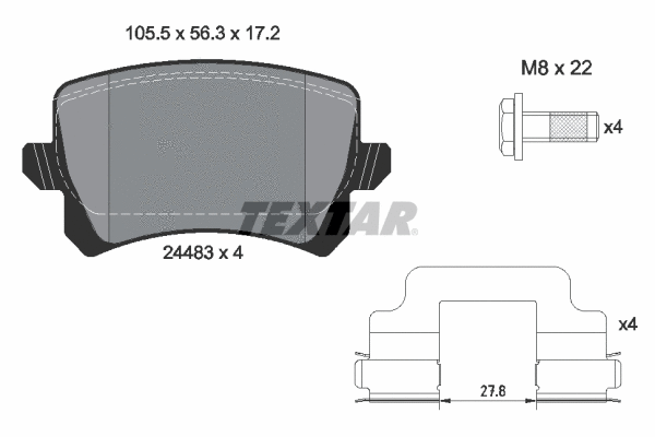 Brake Pad Set, disc brake (2448302)