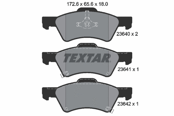 Brake Pad Set, disc brake (2364001)