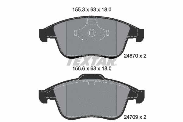Brake Pad Set, disc brake (2487001)
