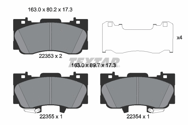 Brake Pad Set, disc brake (2235301)