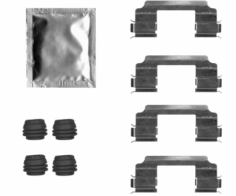 Accessory Kit, disc brake pad (82547900)