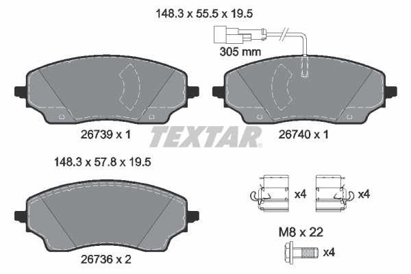 Brake Pad Set, disc brake (2673901)