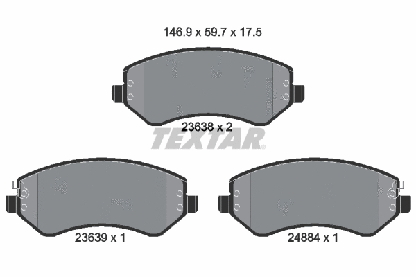 Brake Pad Set, disc brake (2363801)