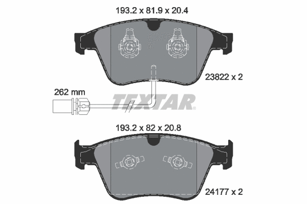 Brake Pad Set, disc brake (2382201)