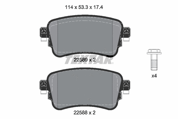Brake Pad Set, disc brake (2258801)