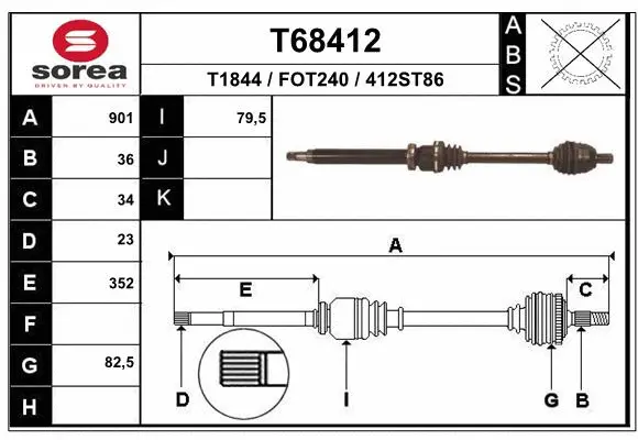 Drive Shaft (T68412)