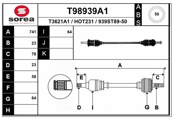 Drive Shaft (T98939A1)