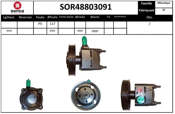 Hydraulic Pump, steering (SOR48803091)