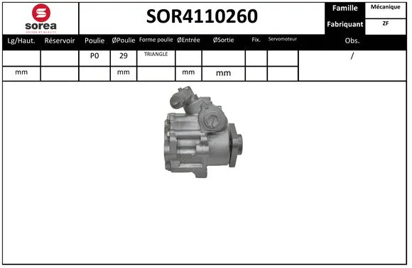 Hydraulic Pump, steering (SOR4110260)