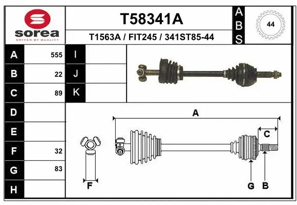 Drive Shaft (T58341A)