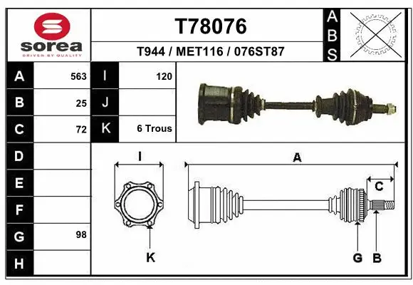 Drive Shaft (T78076)