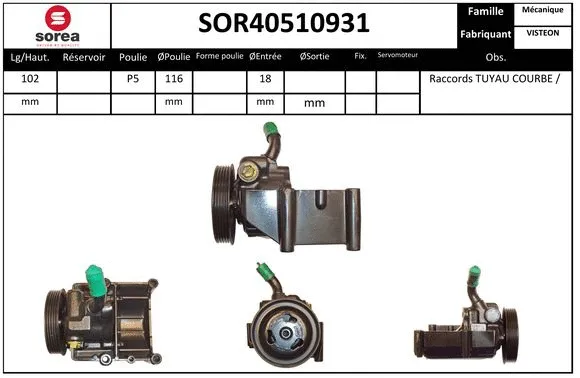 Hydraulic Pump, steering (SOR40510931)