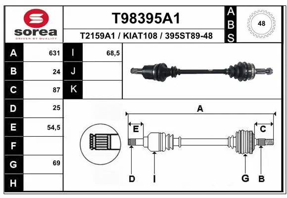 Drive Shaft (T98395A1)