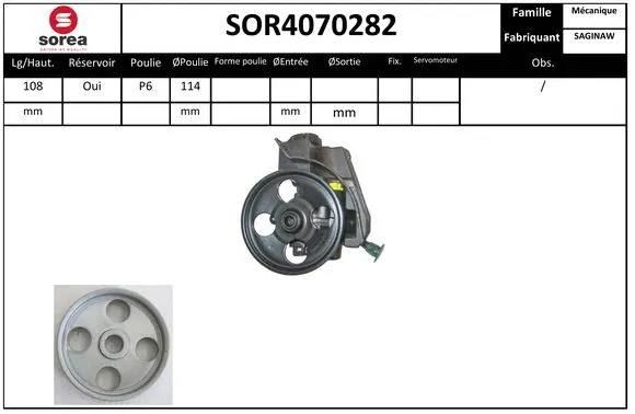 Hydraulic Pump, steering (SOR4070282)