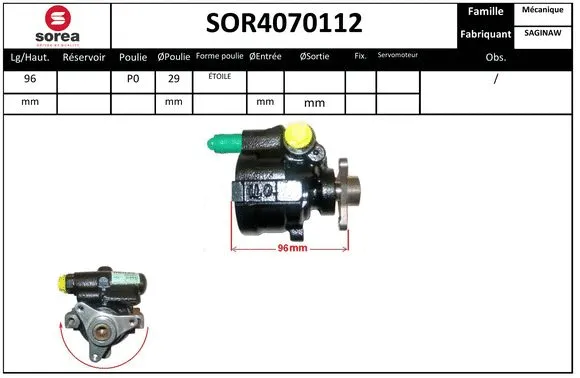 Hydraulic Pump, steering (SOR4070112)