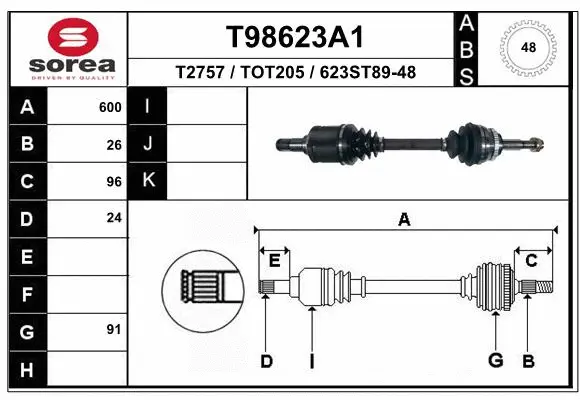 Drive Shaft (T98623A1)