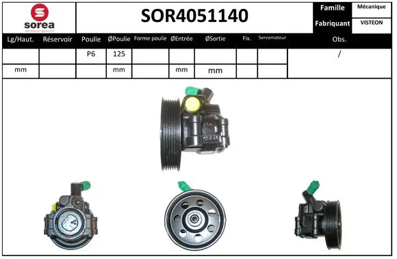 Hydraulic Pump, steering (SOR4051140)