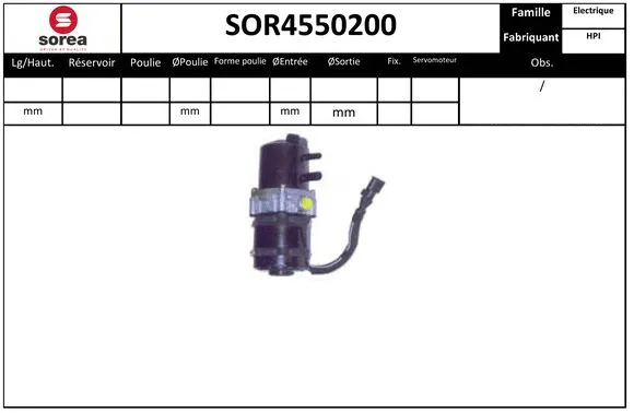 Hydraulic Pump, steering (SOR4550200)