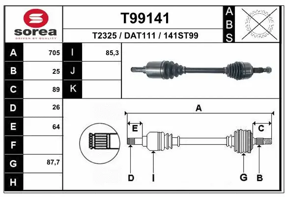 Drive Shaft (T99141)