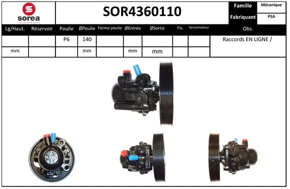 Hydraulic Pump, steering (SOR4360110)