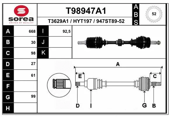 Drive Shaft (T98947A1)