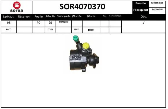 Hydraulic Pump, steering (SOR4070370)
