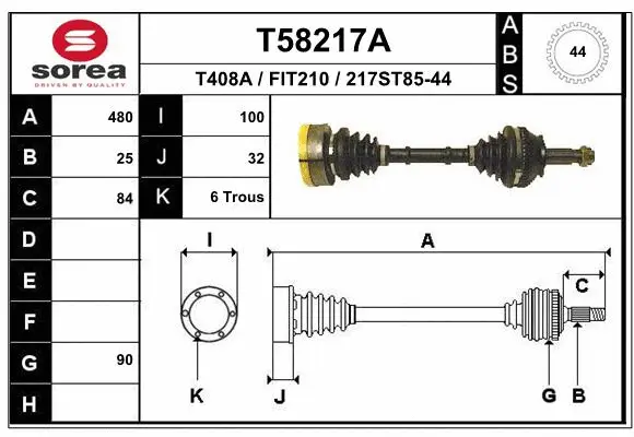 Drive Shaft (T58217A)