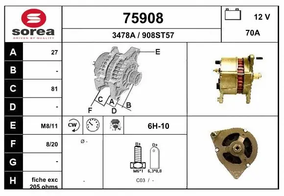 Alternator (75908)