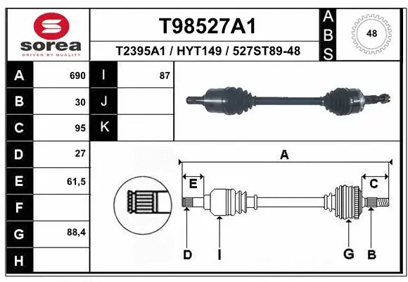 Drive Shaft (T98527A1)