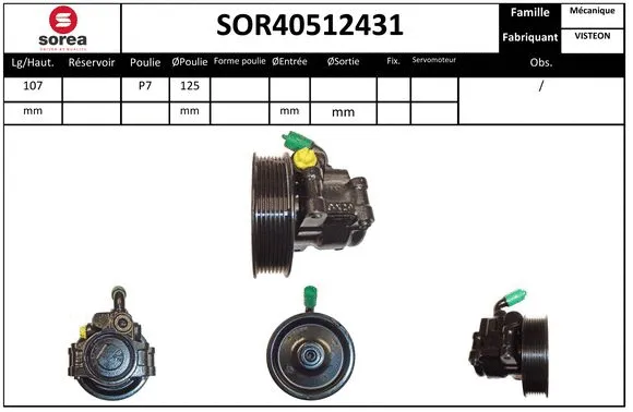 Hydraulic Pump, steering (SOR40512431)