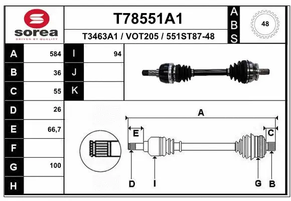 Drive Shaft (T78551A1)