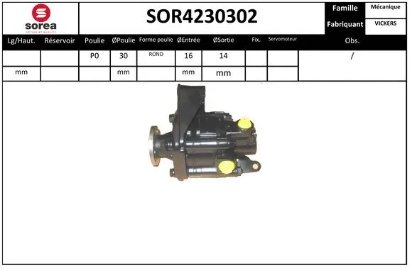Hydraulic Pump, steering (SOR4230302)
