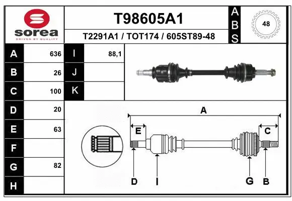 Drive Shaft (T98605A1)