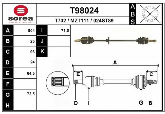 Drive Shaft (T98024)